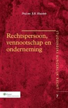 Samenvatting: Rechtspersoon, Vennootschap En Onderneming | 9789013117752 | Jan Bernd Huizink Afbeelding van boekomslag