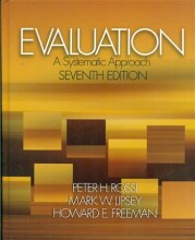 Summary: Evaluation A Systematic Approach | 9780761908944 | Peter H Rossi, et al Book cover image