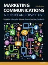 Summary Marketing Communications: A European Perspective Book cover image